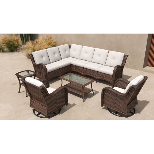 Ansis 8 - Person Outdoor Seating Group with Cushions